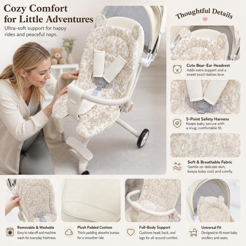 Infant Car Seat Cover - Miękki materac do wózka dziecięcego, poduszka
